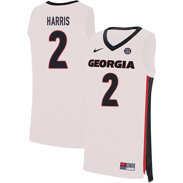 Georgia Bulldogs #2 Jordan Harris College Basketball Jerseys Sale-White